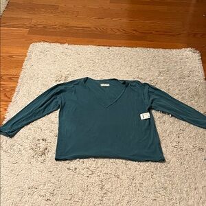 NWT We The Free Teal V-Neck Women's Top